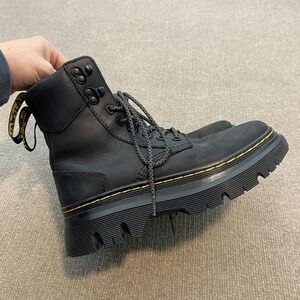 Dr. Martens Tarik Boots Mens 6 Womens 7 Black Leather Combat Ankle Platform